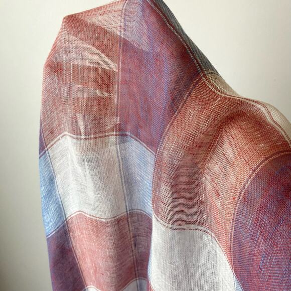 Kaleidos Moda Plaid Linen Scarf/Wrap - Picture 3 of 5